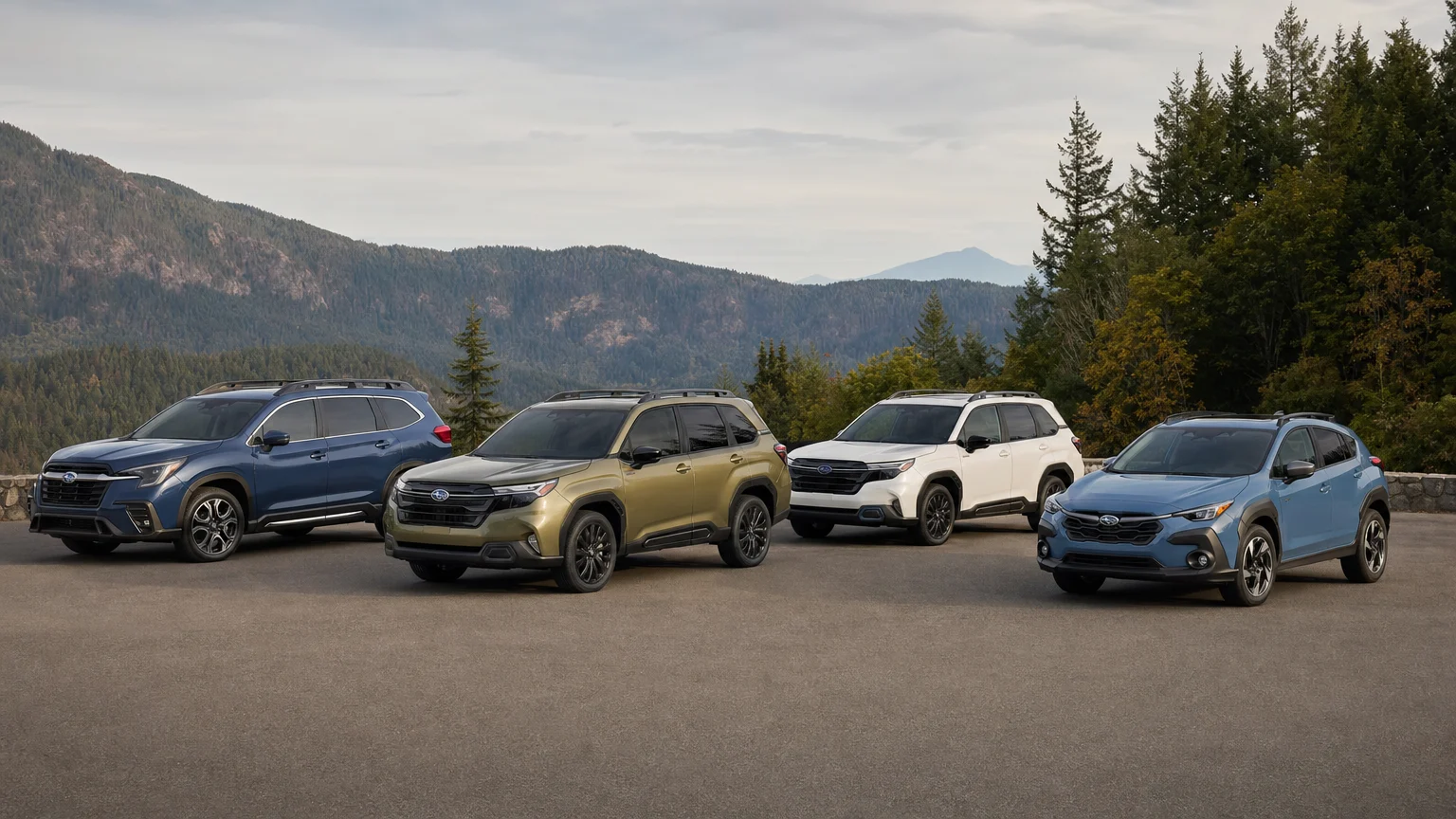 Editorial illustration for Subaru’s 541,000-Vehicle Weight-Label Recall Explained