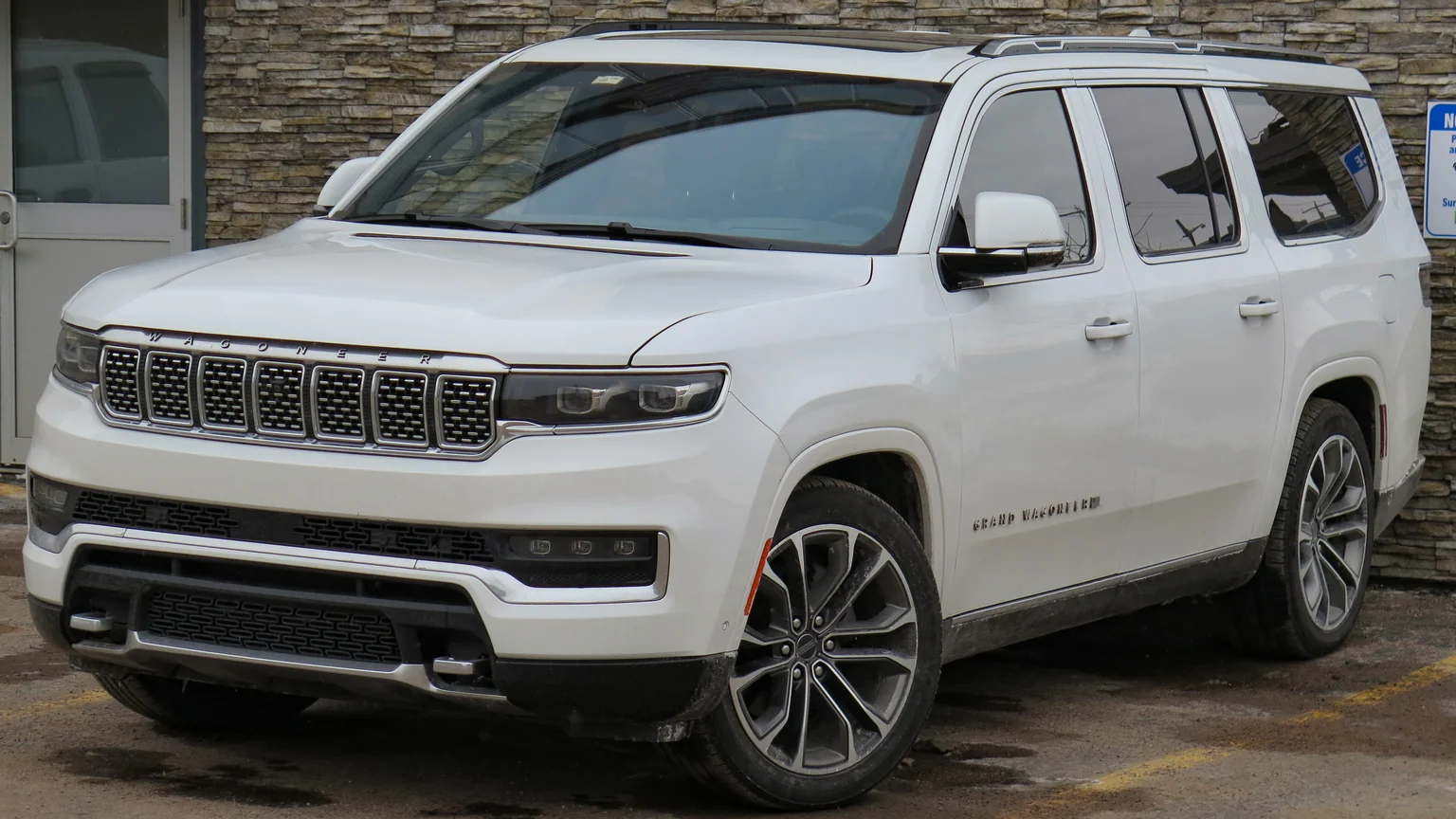2023 Jeep Grand Wagoneer L Series III in Bright White Clearcoat, Front Left, 02-18-2023.jpg