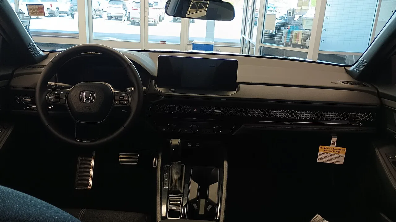 Dashboard and front cabin of a 2023 Honda Accord Hybrid